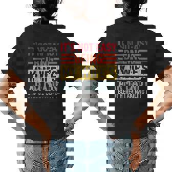 Its Not Easy Being My Wifes Arm Candy Here I Am Nailing It Womens Back Print T-shirt | Mazezy
