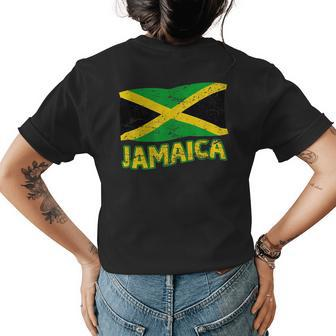 Jamaica Flag Jamaica Flag Jamaican Men Women Womens Back Print T-shirt - Seseable