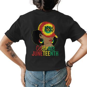 Junenth 1865 Celebrate Freedom Day African American Women Womens Back Print T-shirt - Thegiftio UK