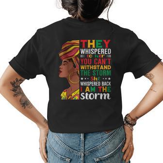 Junenth African American Women They Whispered To Her Womens Back Print T-shirt | Mazezy