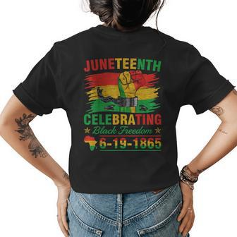 Junenth Celebrating Black Freedom 1865 Men Women Boy Kids Womens Back Print T-shirt - Seseable