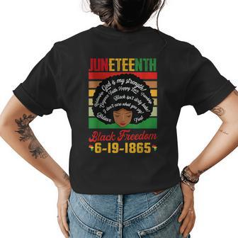 Junenth Celebrations Black Freedom Junenth 1965 Women Womens Back Print T-shirt | Mazezy