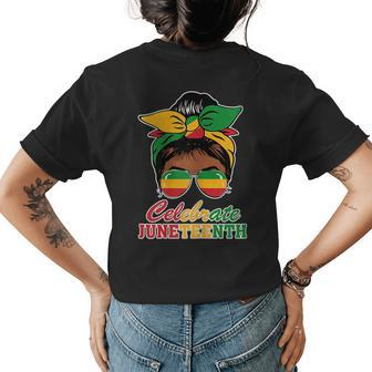 Junenth Celebrations Women Day Black History 1865 Womens Back Print T-shirt - Seseable