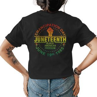 Junenth Emancipationday Freedom Pride Black Men Women Kid Womens Back Print T-shirt - Seseable