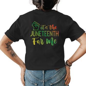 Junenth For Me Fist 1865 African American Men Women Kids Womens Back Print T-shirt | Mazezy
