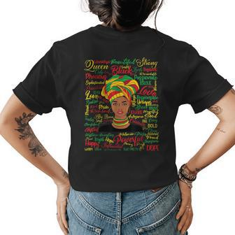 Junenth Women African American Black Afro Womens Back Print T-shirt | Mazezy