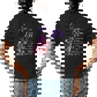 Leo Girls Are Born In July 23 August 22 Funny Birthday Gift For Womens Womens Back Print T-shirt | Mazezy