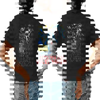 Lets Watch Scary Movies Scream Horror Funny For Men Women Scary Funny Gifts Womens Back Print T-shirt | Mazezy