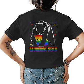 Lgbt Mama Momma Bear Gay Pride Proud Mom Mothers Day Womens Back Print T-shirt | Mazezy