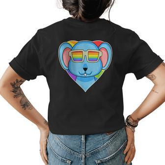 Lgbt Rainbow - Rat - Gay Pride - Lgbt Heart Animal Mouse Womens Back Print T-shirt | Mazezy
