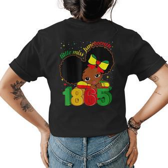 Little Miss Junenth 1865 Black Girl Melanin Toddler Kids Womens Back Print T-shirt - Seseable