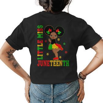 Little Miss Junenth Brown Skin Princess Cute Girls Kids Womens Back Print T-shirt | Mazezy