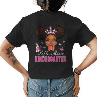 Little Miss Kindergarten Back To School For Girls 100 Days Womens Back Print T-shirt - Seseable