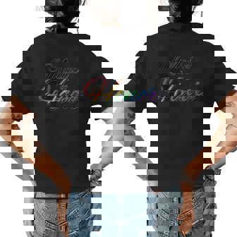 Maid Of Honor Typography Lesbian Pride Rainbow Womens Back Print T-shirt | Mazezy