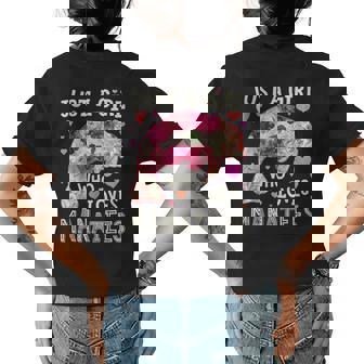 Mana Just A Girl Who Loves Sea Cow Flower Women Floral Womens Back Print T-shirt | Mazezy