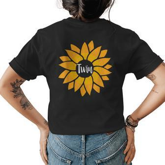 Matching Big Little Greek Reveal Sorority Family Sunflower Womens Back Print T-shirt | Mazezy