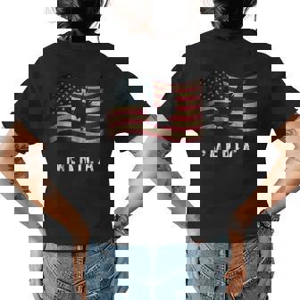 Merica 4Th Of July American Eagle Vintage Retro Usa Flag Womens Back Print T-shirt - Thegiftio