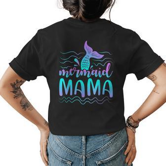 Mermaid Mama Mom Cute Mothers Day Novelty Womens Back Print T-shirt - Thegiftio UK