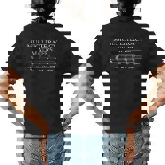 Music Literacy Matters Funny Joke Read Repeat Music Teachers Womens Back Print T-shirt | Mazezy