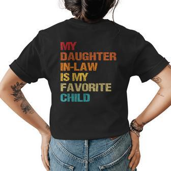 My Daughter In Law Is My Favorite Child Mother-In-Law Day Womens Back Print T-shirt | Mazezy