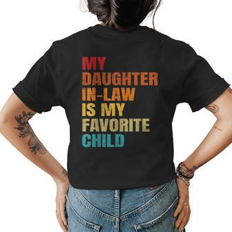 My Daughter In Law Is My Favorite Child Mother-In-Law Day Womens Back Print T-shirt | Mazezy