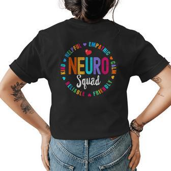 Neuro Squad Nurse Team Registered Nursing Womens Back Print T-shirt - Thegiftio UK