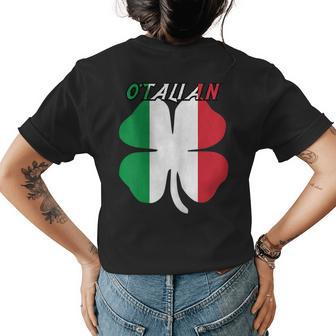 Otalian Italian Italy St Patricks Day Joke T Womens Back Print T-shirt | Mazezy