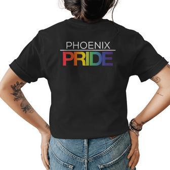 Phoenix Pride Lgbtq Rainbow Womens Back Print T-shirt | Mazezy