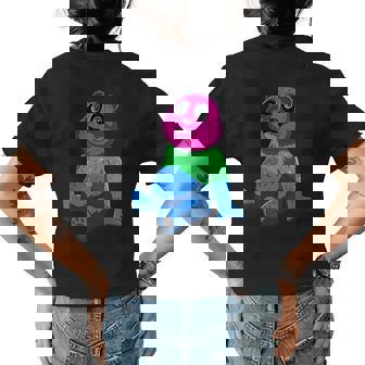 Poly-Sexual Pride Panda Polysexual Pride Kawaii Panda Womens Back Print T-shirt | Mazezy