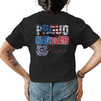 Proud Coast Guard Mom Patriotic Mothers Day Women Gifts For Mom Funny Gifts Womens Back Print T-shirt | Mazezy