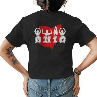 Proud To Be Ohioan Letters State Root Gift Ohio State Gift For Womens Womens Back Print T-shirt | Mazezy