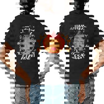 Pumpkin Queen Pumpkins Spice Halloween Fall Season Halloween Womens T-shirt Back Print | Mazezy