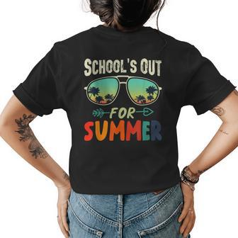 Retro Schools Out For Summer Ladies Women Kids Teacher Womens Back Print T-shirt | Mazezy
