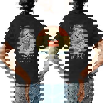 Retro Vintage Trick Or Teach Halloween Teacher Ghost Books Gifts For Teacher Funny Gifts Womens Back Print T-shirt | Mazezy