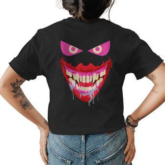 Men's Women's Horror Monster Face Halloween Costume For Men Halloween Costume Womens T-shirt Back Print | Mazezy