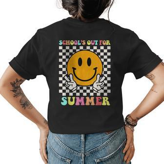 Schools Out For Summer Teacher Students Kids Womens Back Print T-shirt | Mazezy