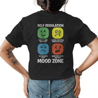 Self Regulation Mood Zone Occupational Therapy Therapist Womens Back Print T-shirt - Thegiftio UK