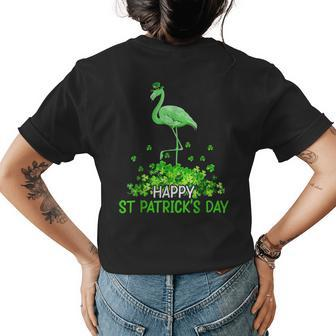 St Paddy Day Pink Flamingo Costume For Women Womens Back Print T-shirt | Mazezy