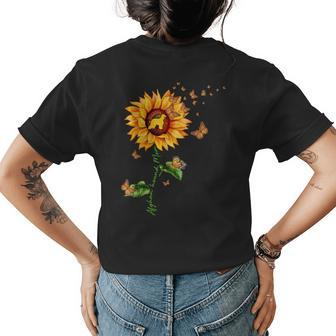 Sunflower Afghan Hound Mom Dog Lover Gifts Gift For Womens Womens Back Print T-shirt | Mazezy