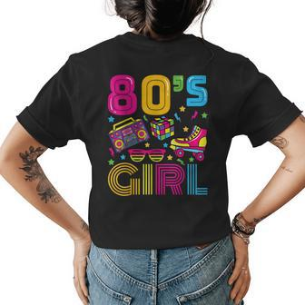 This Is My 80S Girl Costume 1980S Retro Vintage 80S Party Womens Back Print T-shirt - Seseable