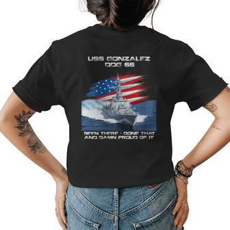 Uss Gonzalez Ddg-66 Destroyer Ship Veterans Day Christmas Womens Back Print T-shirt - Thegiftio UK