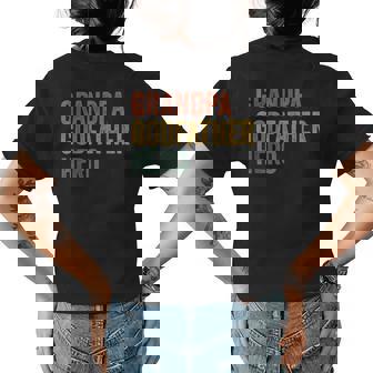 Vintage Cool Grandpa Godfather Hero Apparel Funny Grandpa Womens Back Print T-shirt | Mazezy
