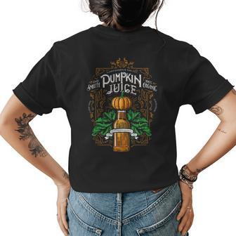 Vintage Pumpkin Juice Halloween Vintage Tequila Tequila Funny Gifts Womens Back Print T-shirt | Mazezy
