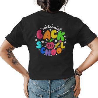 Welcome Back To School First Day Of School Teachers Kids Womens Back Print T-shirt - Monsterry AU