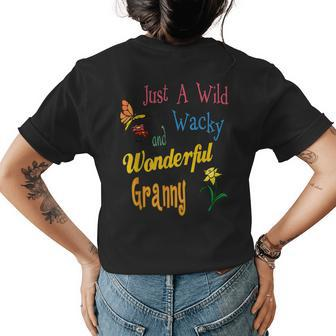 Wild Wonderful Granny Gifts Best Granny Ever Floral Womens Back Print T-shirt | Mazezy