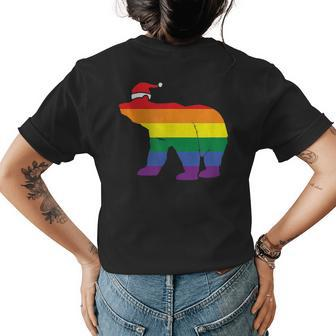 Xmas Gay Bear Gay Dad Couple Christmas For Men Womens Back Print T-shirt | Mazezy