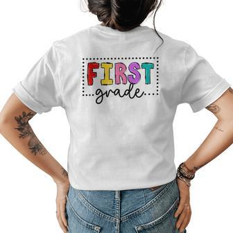 1St Grade Team First Grade Squad Teachers Girls Boys Womens Back Print T-shirt | Mazezy