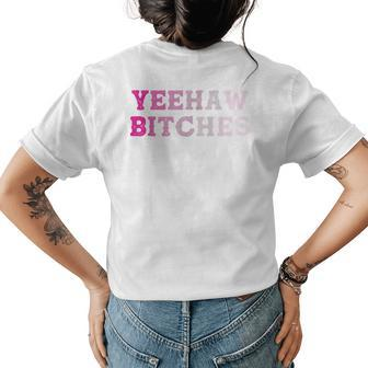 90S Country Music Festival Western Wear Style Cowgirl Yeehaw Womens Back Print T-shirt | Mazezy