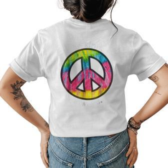 Be Kind Always Fun Tie Dye Peace Sign Kindness T Womens Back Print T-shirt