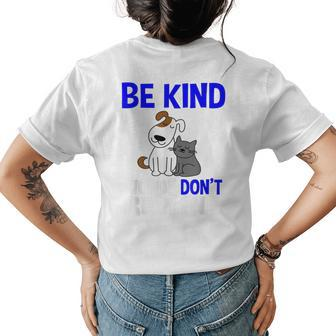 Be Kind Words Dont Rewind Anti Bullying Kindness Womens Back Print T-shirt | Mazezy